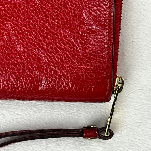 Louis Vuitton Red Empreinte Monogram Leather Zippy Coin Purse Compact Wallet GUC - Picture 3 of 16